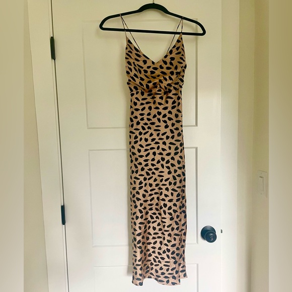 Hello Molly Satin Dress | Happy Honeymoon Midi Dress | Wedding Guest / Cocktail - Picture 5 of 12